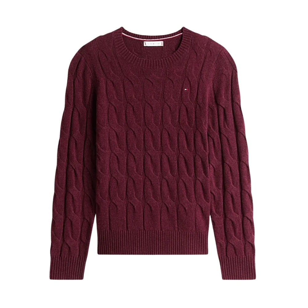 Tommy Hilfiger Round-Neck Knitwear - Female - Round-Neck Knitwear - Red - M - Knitwear
