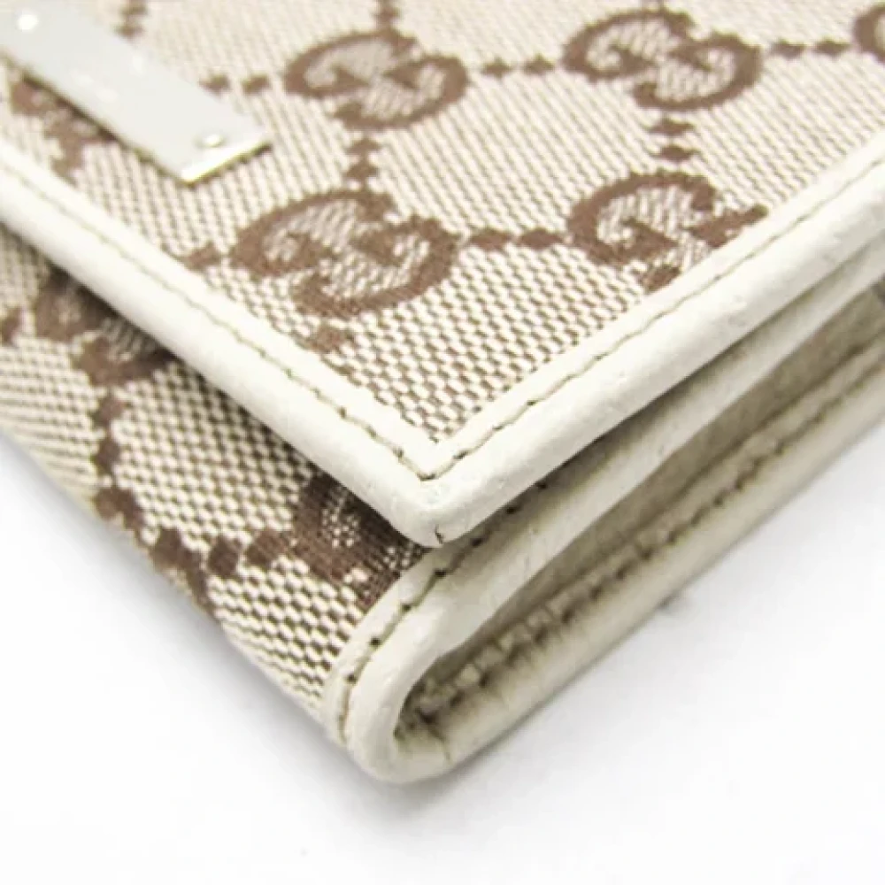 Gucci Vintage Pre-owned Leather wallets Beige Dames