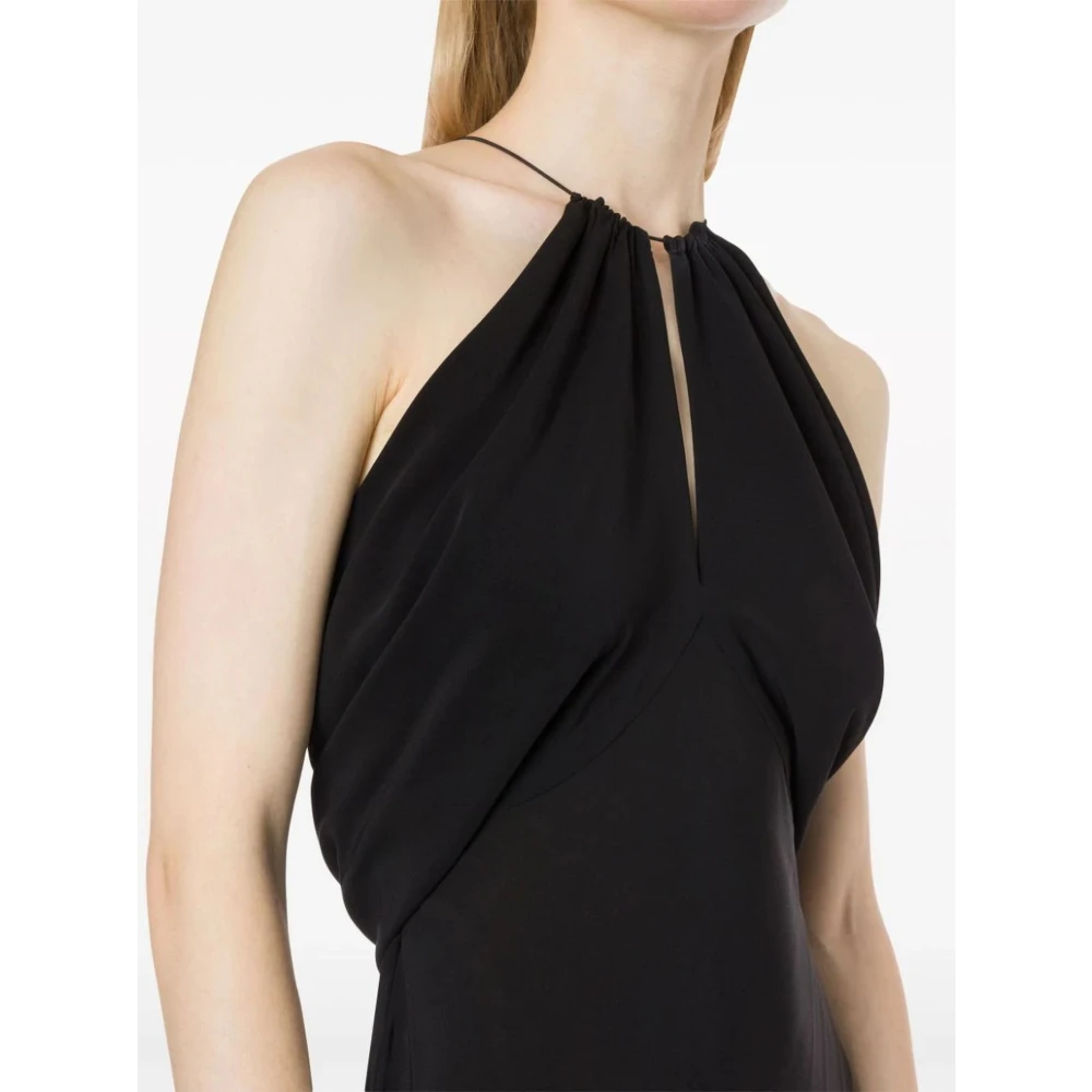 Philosophy di Lorenzo Serafini Zwarte Halternek High-Low Jurk Black Dames
