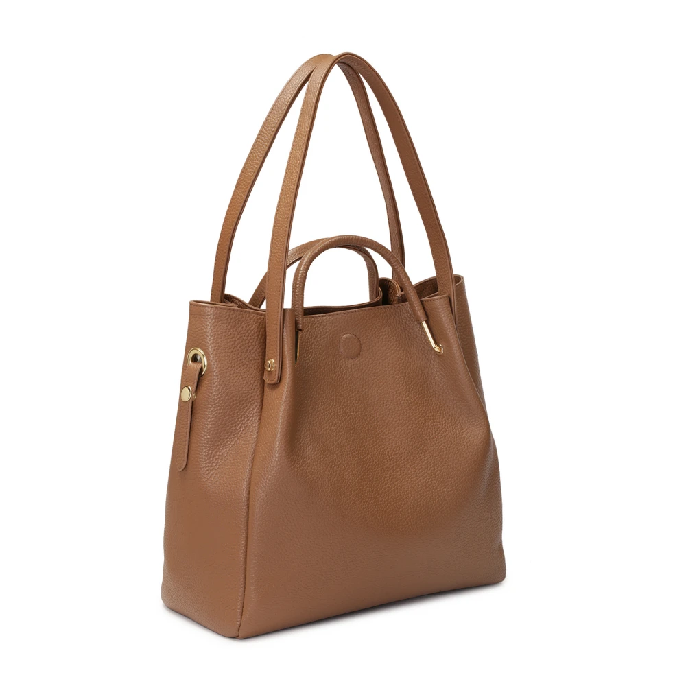 Kazar Grote bruine handtas met originele handvatten Brown Dames