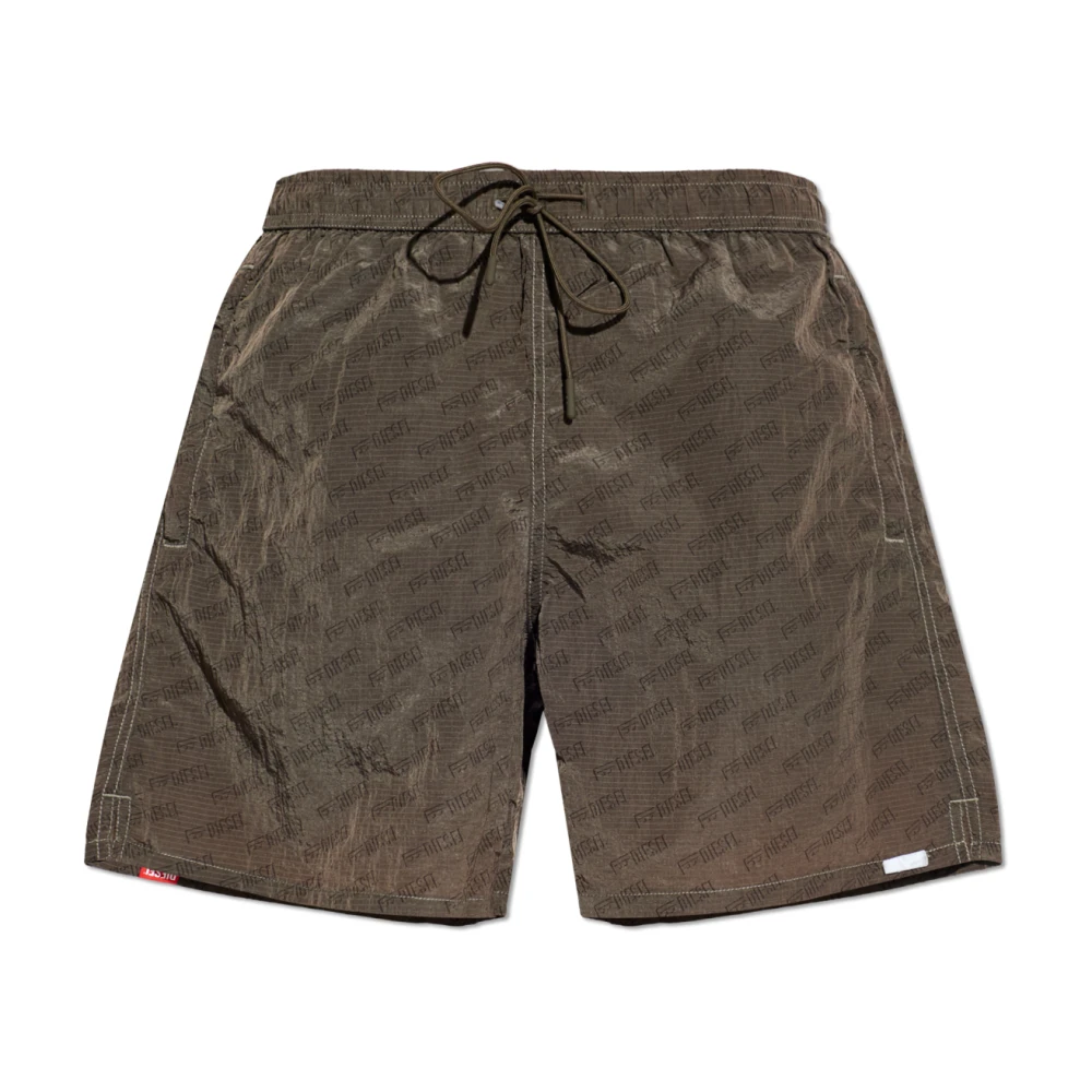 Diesel Men's Brown Beachwear, L, Sport-41-Utlt Swim Shorts
