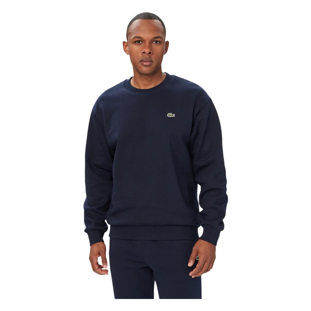 Lacoste - Sudadera De Felpa De Algodón - Sweatshirts & Hoodies - Hombre - Azul - Xl