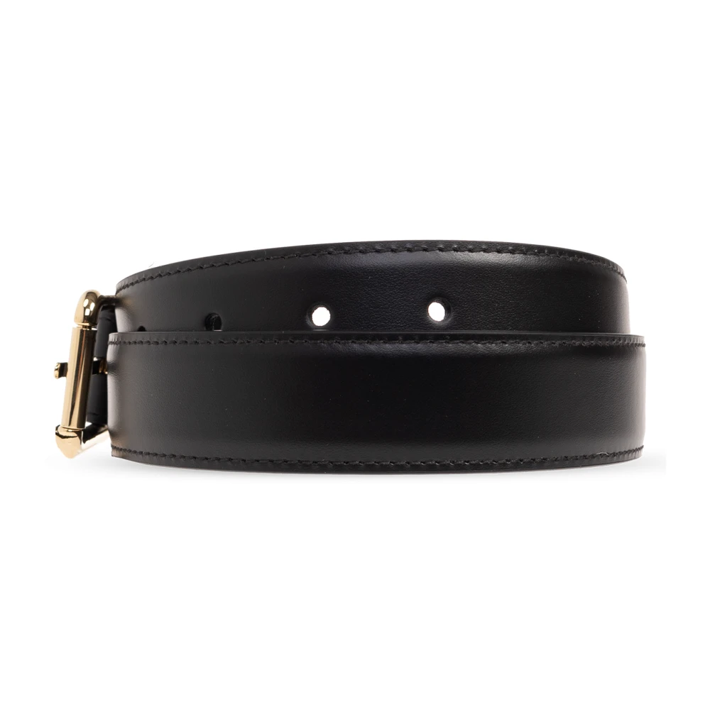 Dolce & Gabbana Leren Riem Black Dames