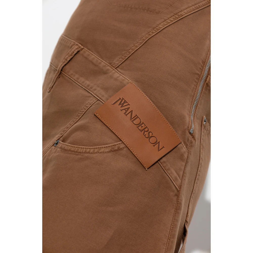 JW Anderson Jurk met bandjes Brown Dames