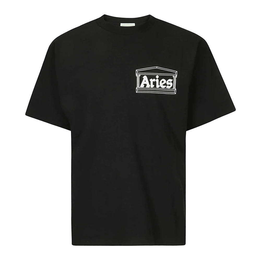 Aries Temple SS Tee T-Shirt Black Heren