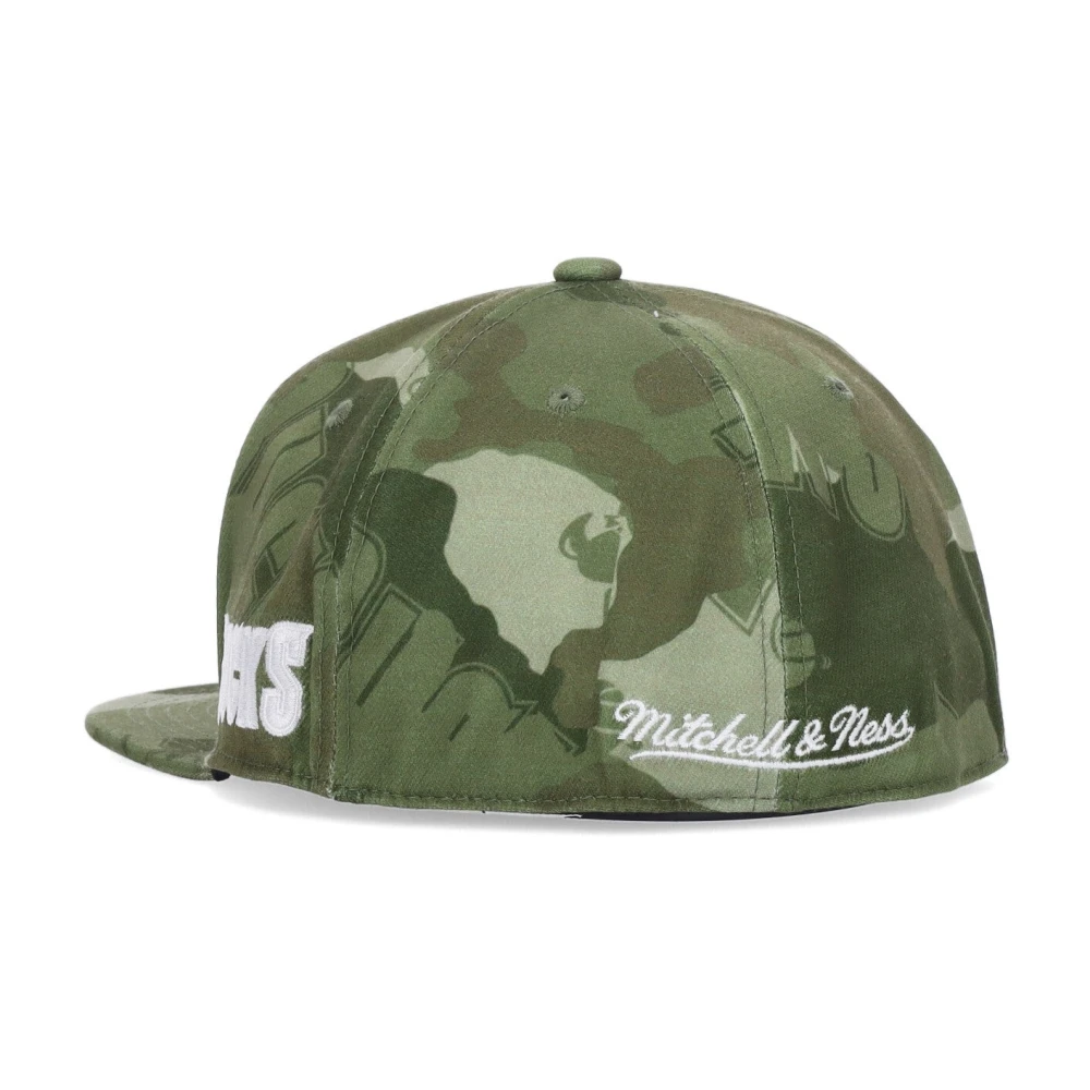 Mitchell & Ness NBA Tonal Camo Stretch Cap Green Heren