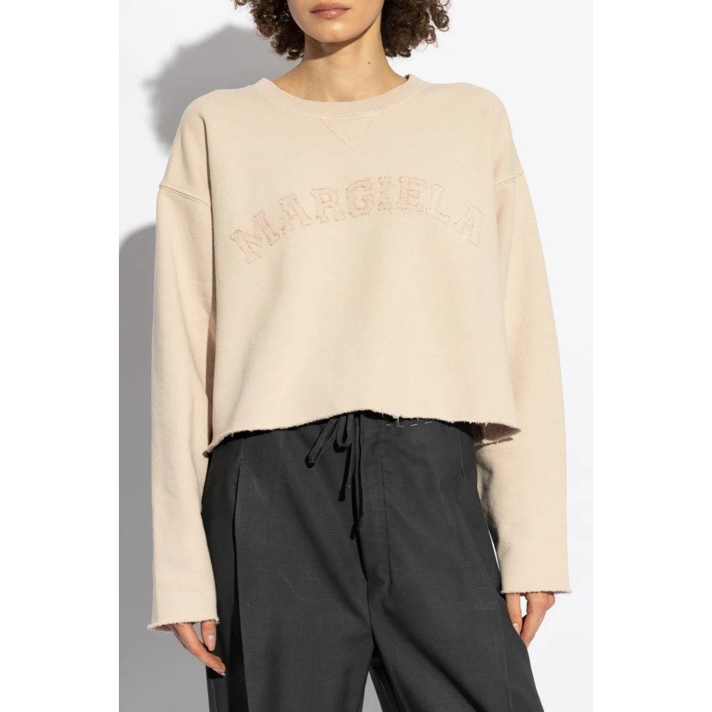 Maison Margiela Sweatshirt met geborduurd logo Pink Dames