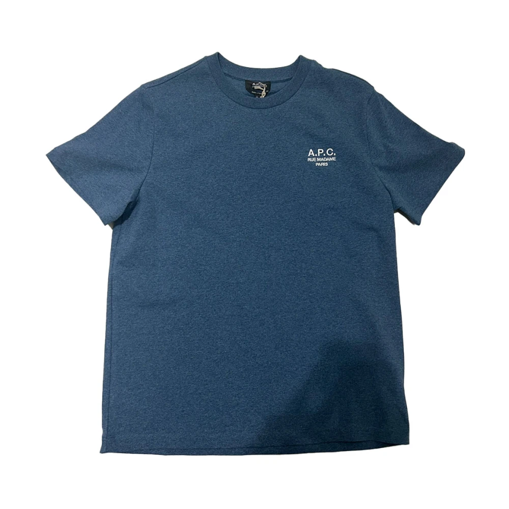 A.p.c. Biologisch Jersey T-shirt Standaard Model Blue Heren