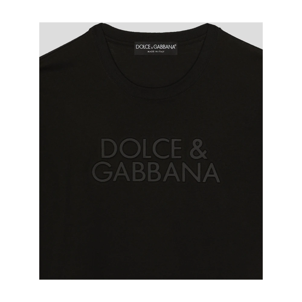 Dolce & Gabbana Katoenen Logo T-shirt Black Heren