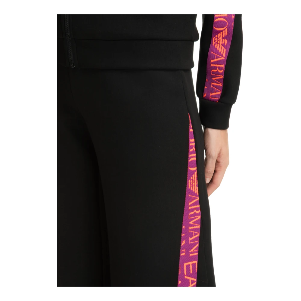 Emporio Armani EA7 Effen Rits Tracksuit met Capuchon Black Dames