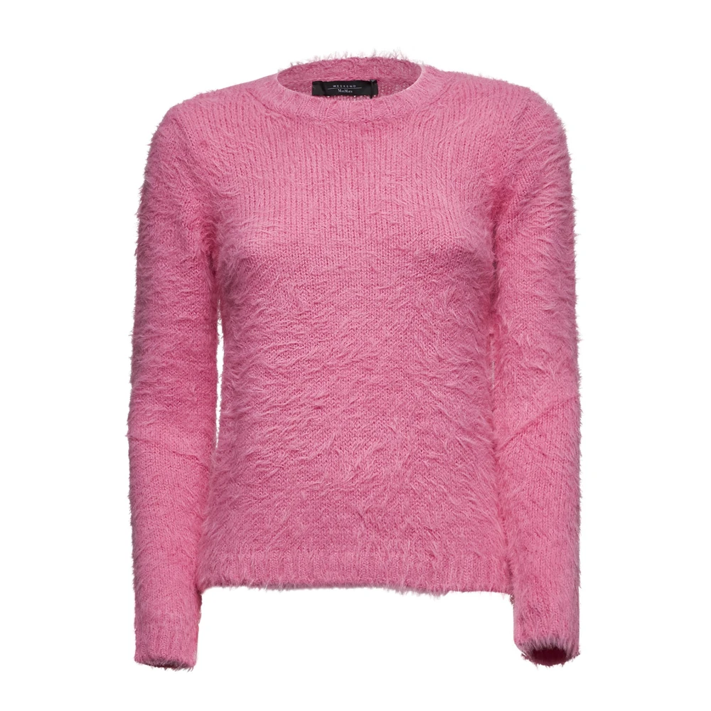 Max Mara Weekend Fuchsia Sweater met Logo Print Pink Dames