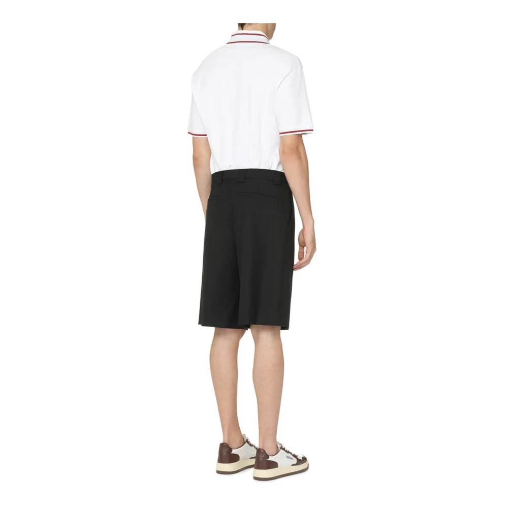 Gucci Groen-Rood-Groen Web Bermuda Shorts Black Heren