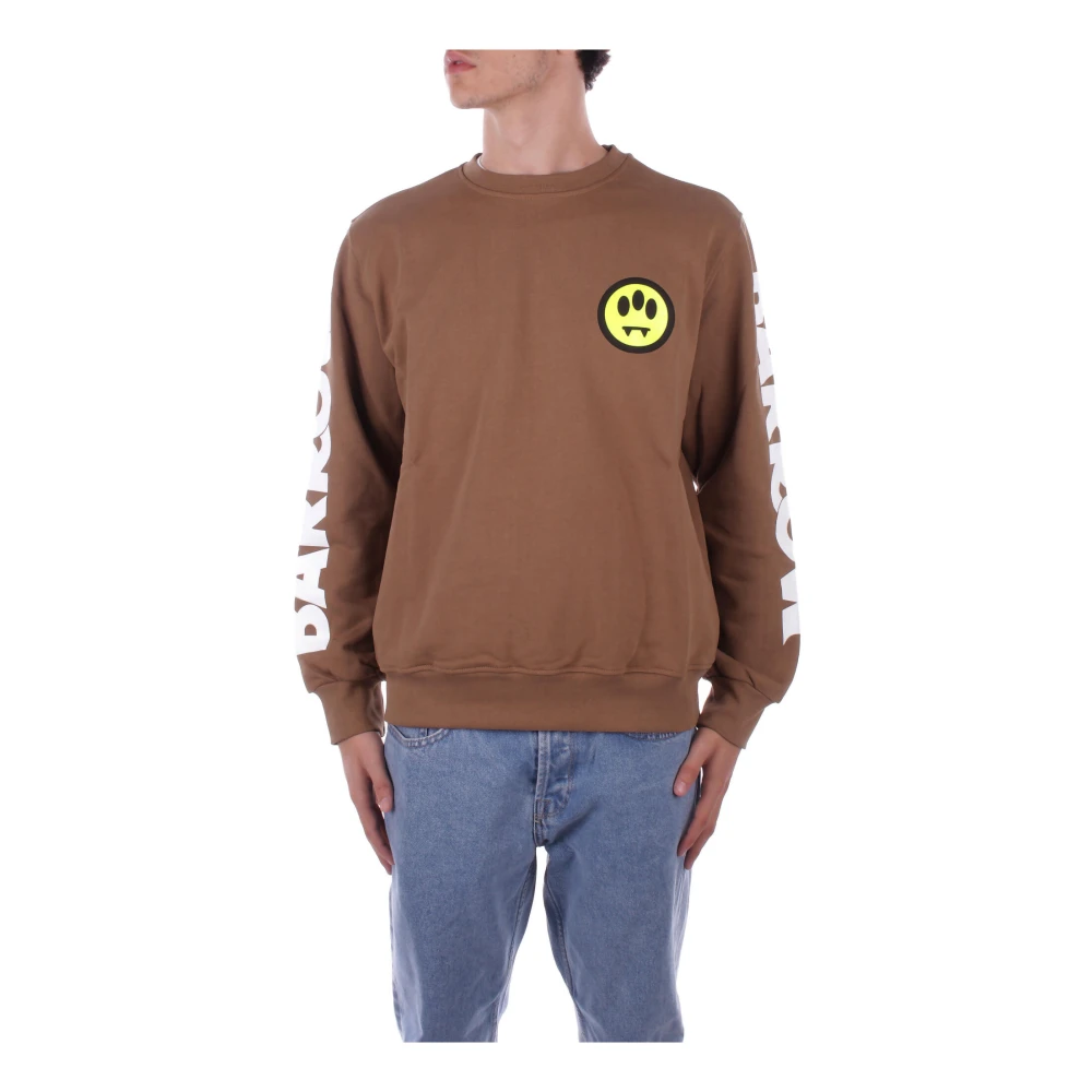 Barrow Bruin Logo Front Sweater Brown Heren