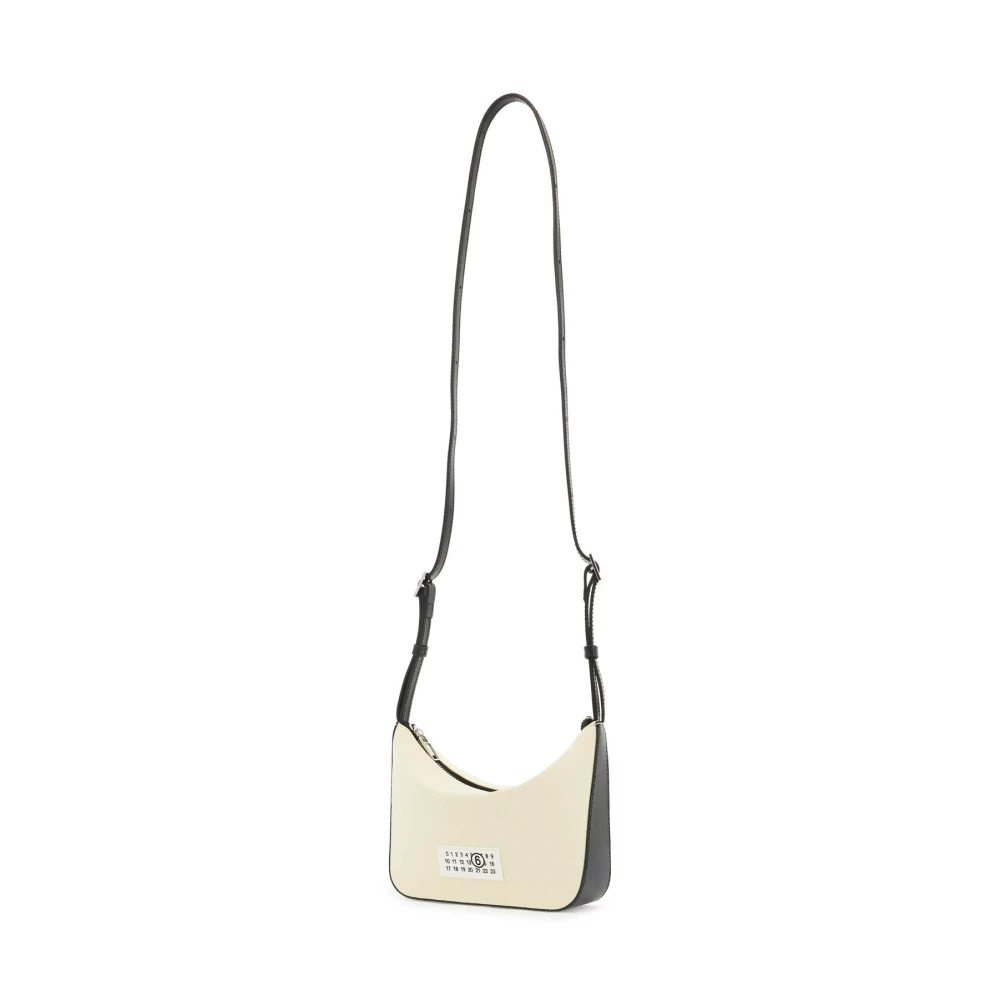 MM6 Maison Margiela Numerieke Nylon Schoudertas Beige Dames