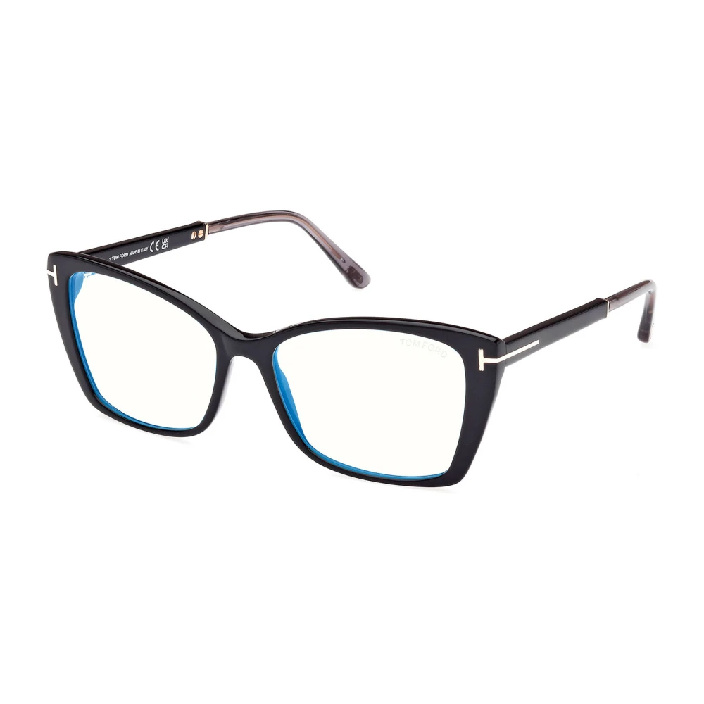 Tom Ford Blå Block Glasögon Ft5893-B Black, Unisex