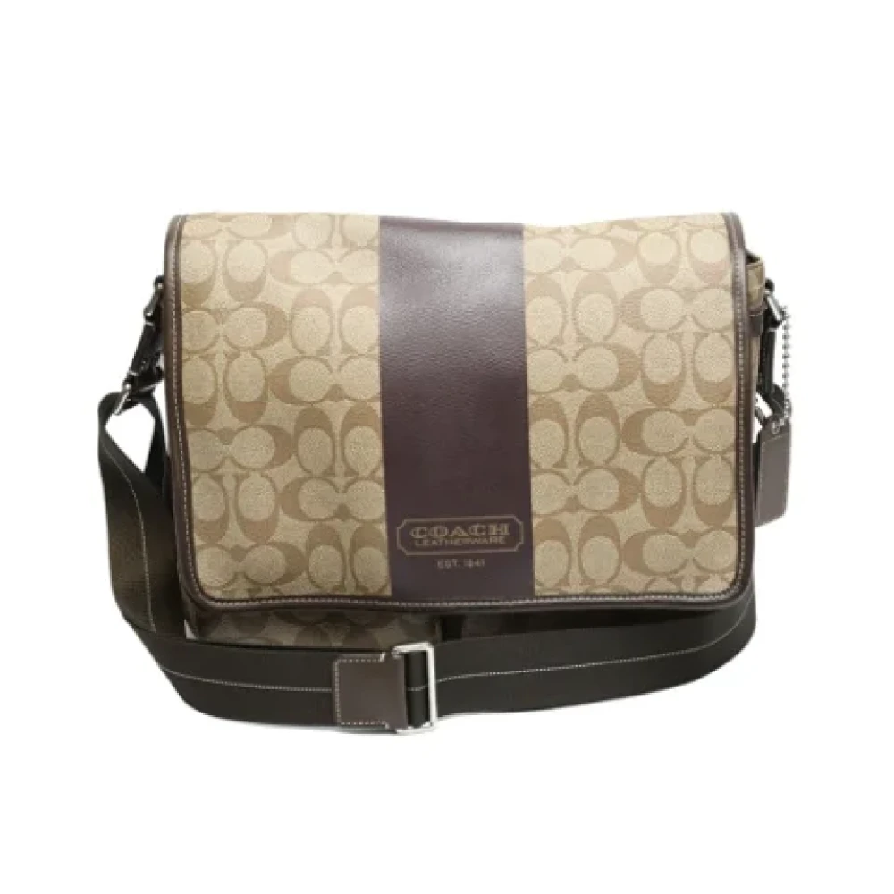Coach Pre-owned Fabric shoulder-bags Brown Dames
