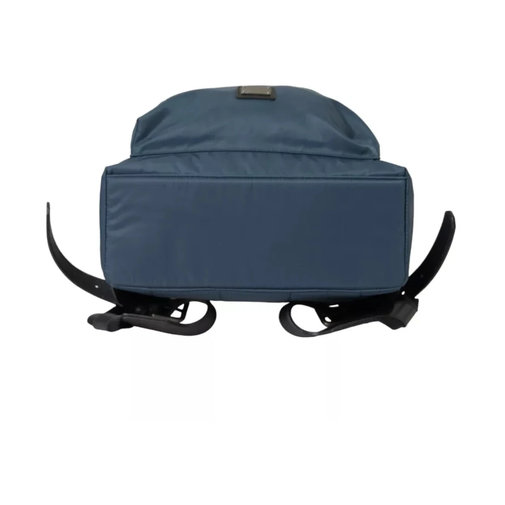 Dolce & Gabbana Blauwe Nylon DGFamily Patch Rugzak Blue Unisex