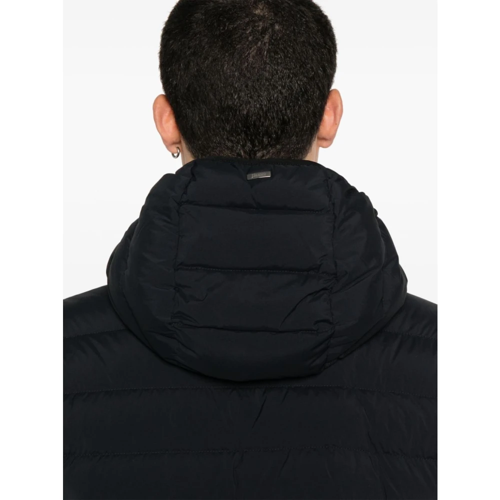 Herno Zwarte Jassen & Mantels Aw24 Black Heren