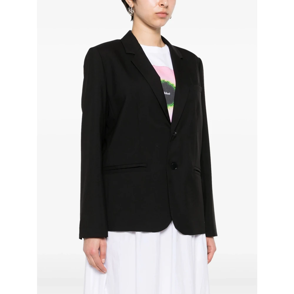 A.p.c. Zwarte Boyfriend Jas Black Dames