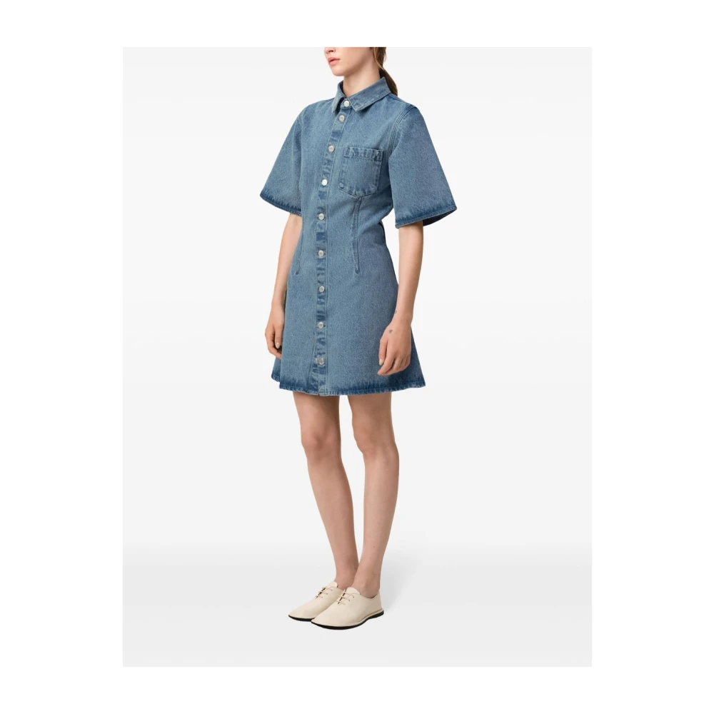 Ami Paris Blauwe Overhemdjurk voor Moderne Vrouwen Blue Dames