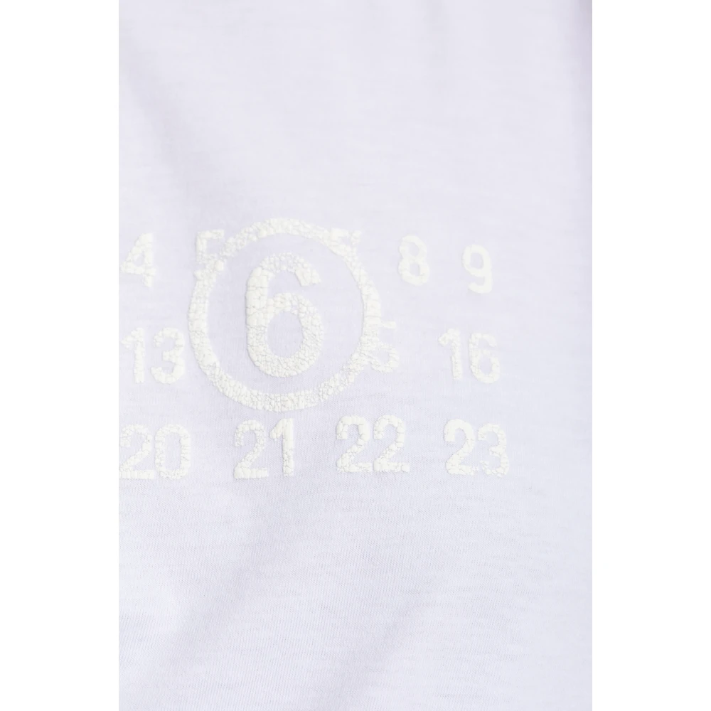 MM6 Maison Margiela T-shirt met logo White Dames