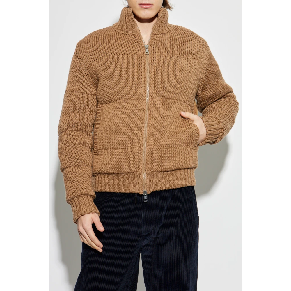 Moncler Wollen donsjack Beige Heren