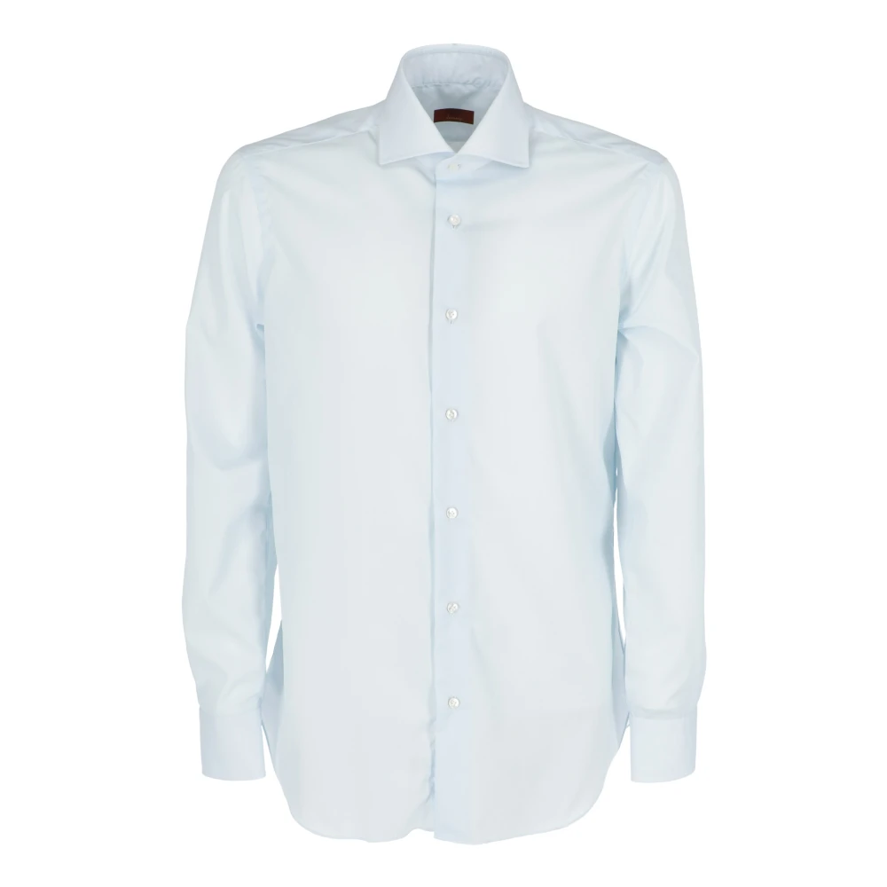 Barba Casual Katoenen Overhemd voor Mannen Blue Heren