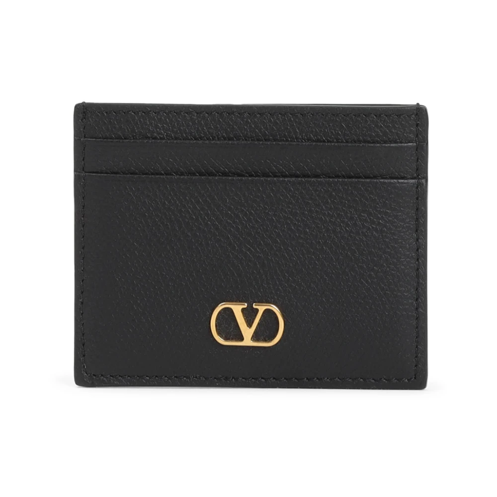 Valentino Garavani Svart Läder Plånbok Dam Accessoarer Black, Dam