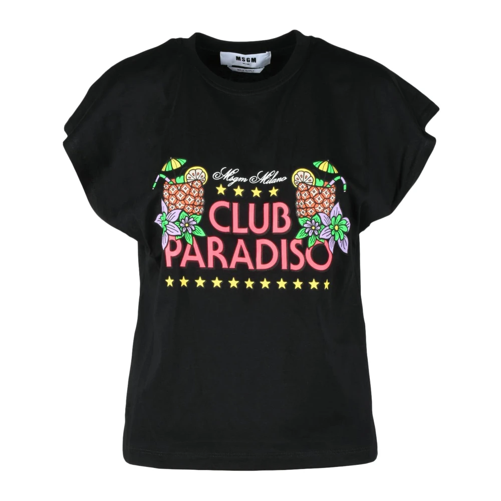 Msgm - Tops > T-Shirts - Black - Msgm - Modalova