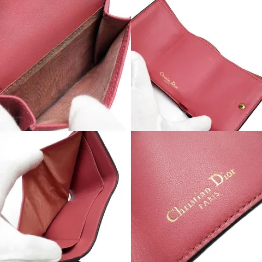 Dior Vintage Pre-owned Leather wallets Pink Dames