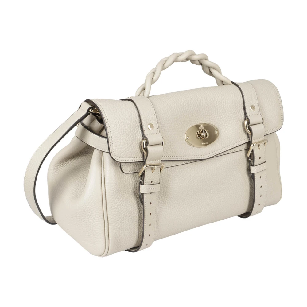 Mulberry Heavy Grain Alexa Leren Tas Beige Dames