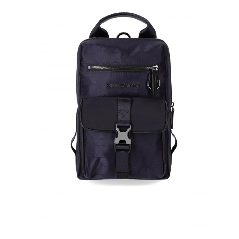 Emporio Armani Men's Blue Backpacks, One Size, Backpack Y4o402y202j87077