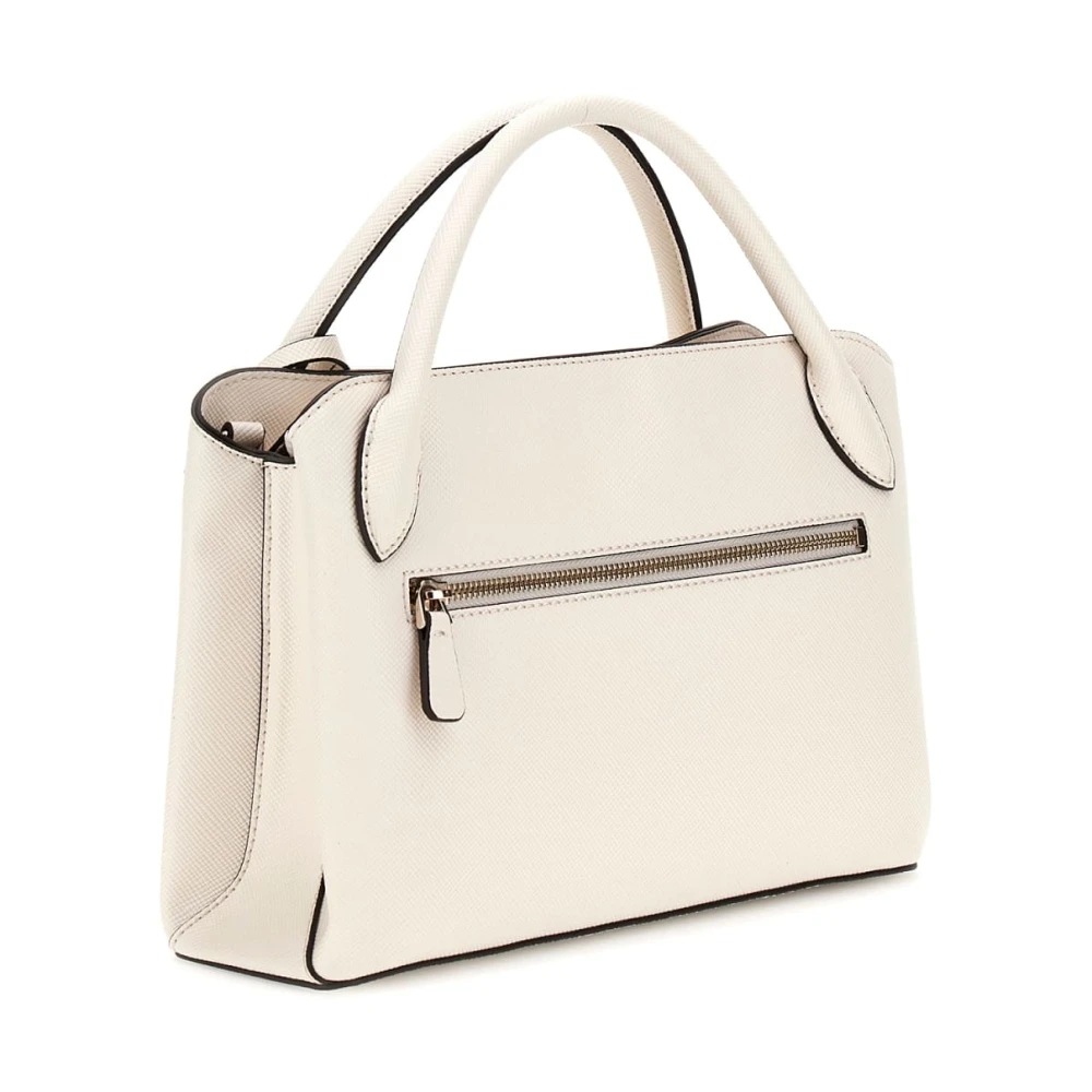 Guess Kleine Off White Satchel Tas White Dames