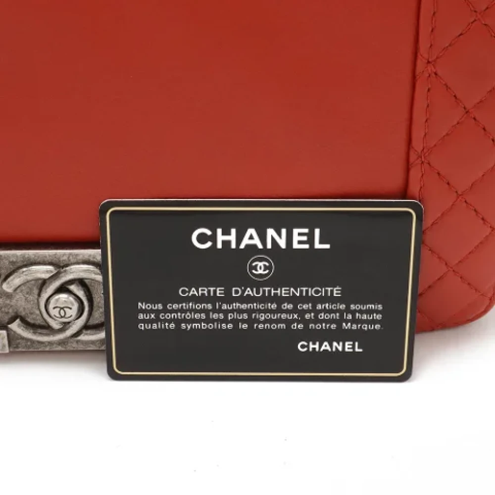 Chanel Vintage Pre-owned Leather chanel-bags Red Dames