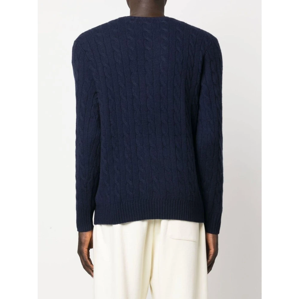 Ralph Lauren Luxe Wol Kasjmier Knitwear Blue Heren