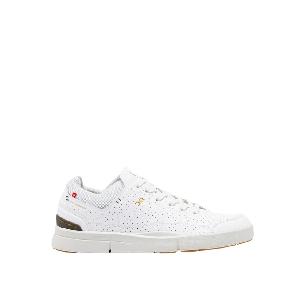 ON Running Retro Stijl Geperforeerde Vegan Leren Sneakers White Heren