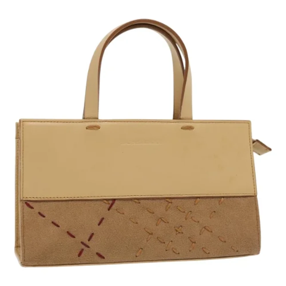 Burberry Vintage Pre-owned Leather handbags Beige Dames