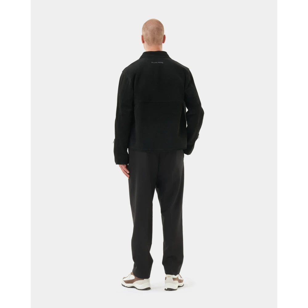 Filling Pieces Leather Jacket Suede Black Heren