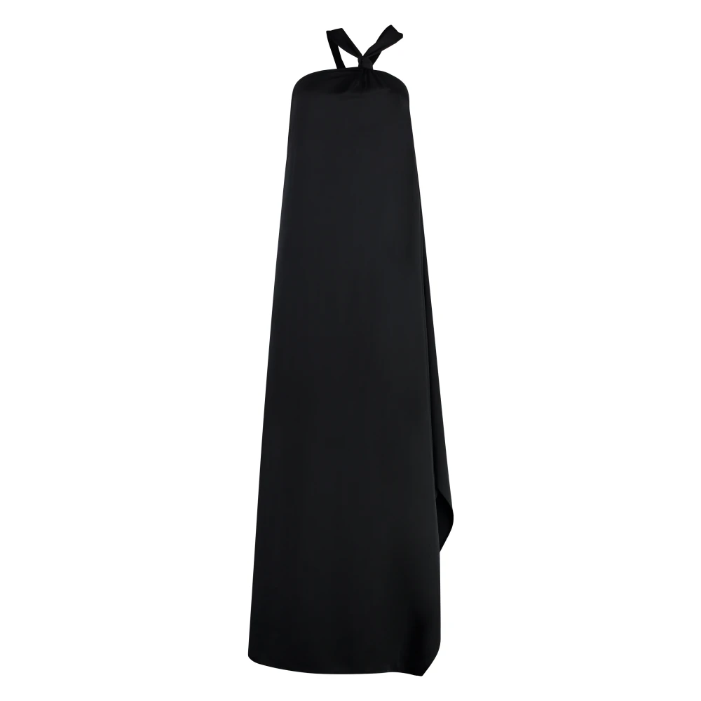 Calvin Klein Cross-over Front Knot Jurk Black Dames