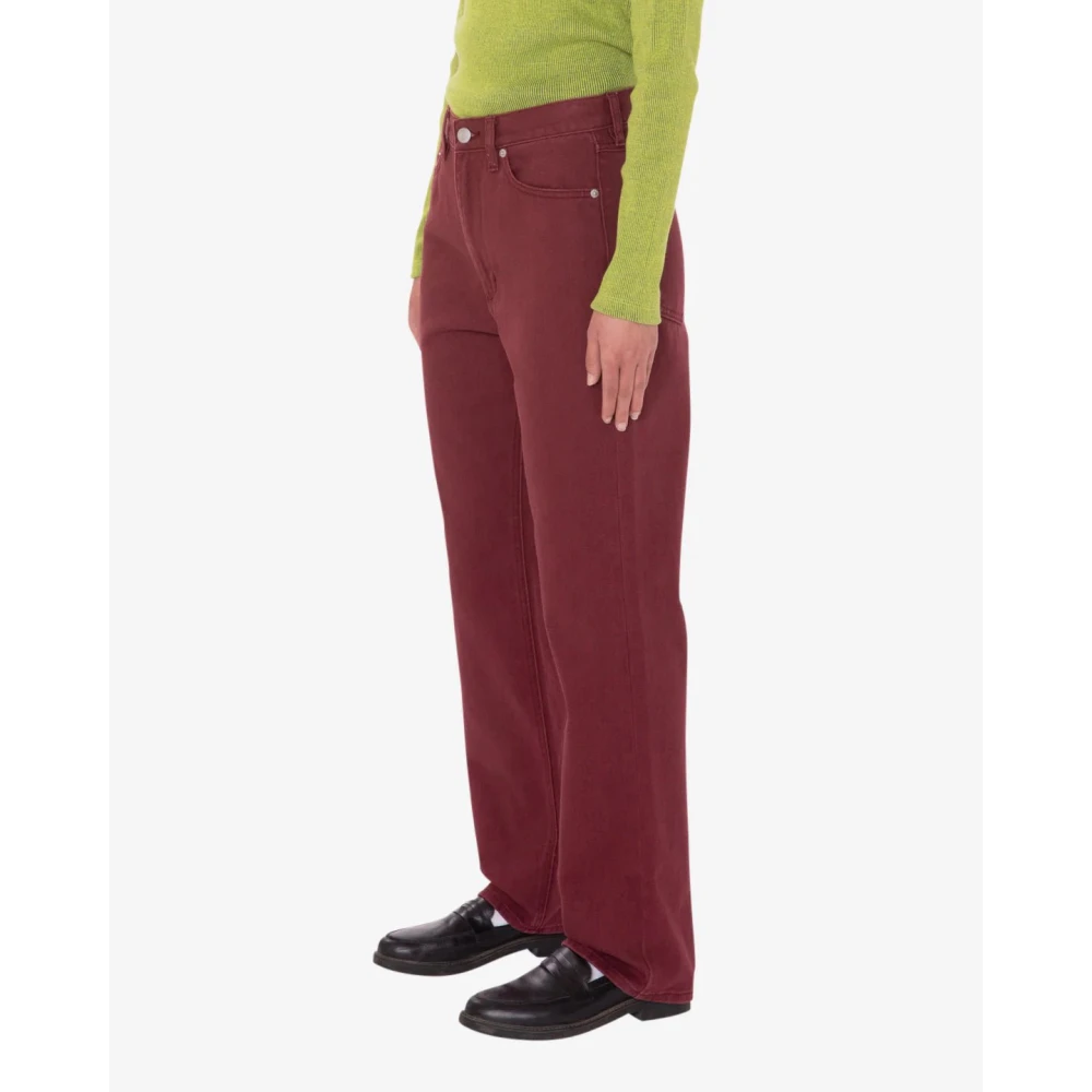 Obey Slim 5 Zak Denim Broek Brown Dames