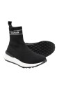 black-elastic-knit-sneakers