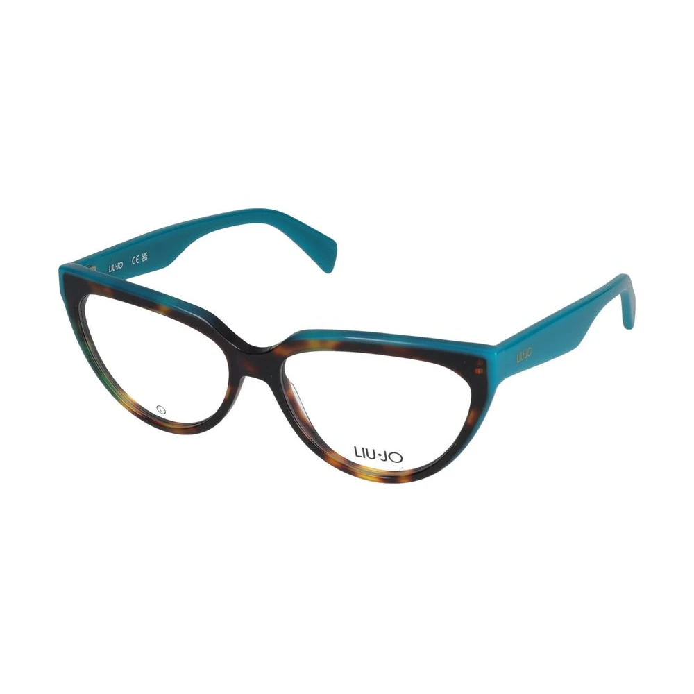Liu Jo Women's Brown Glasses, 55 Mm, Dark Tortoise/Turquoise Eyeglasses