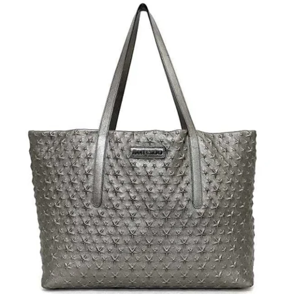 Jimmy Choo Pre-owned Leather totes Gray Dames