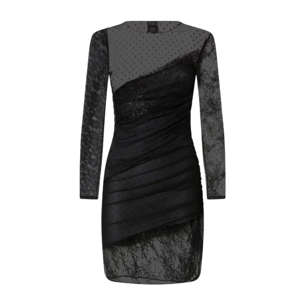 Pinko Women's Black Short Dresses, L, Backgammon Dress