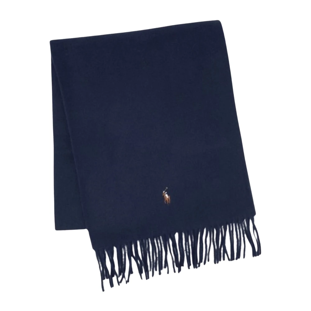 Ralph Lauren Signature wollen sjaal Blue Heren