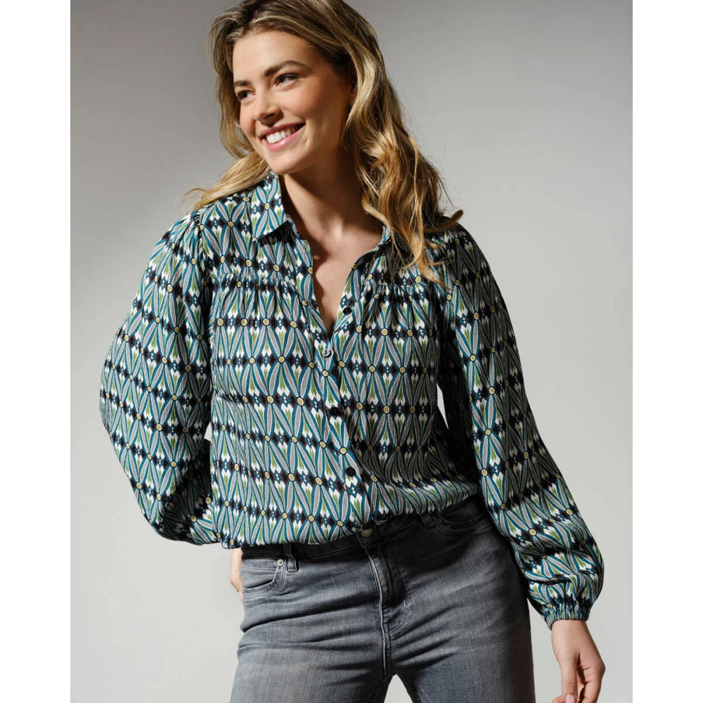Tramontana Winter Criss Cross Blouse Green Dames