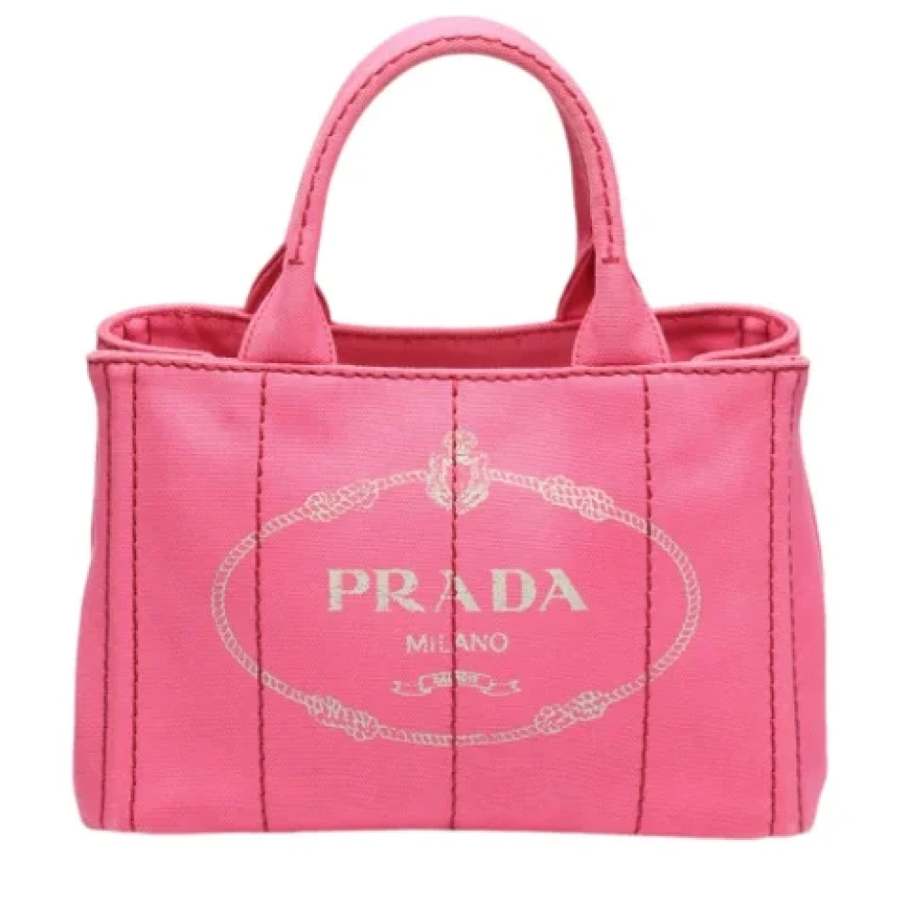 Prada Vintage Pre-owned Denim totes Pink Dames