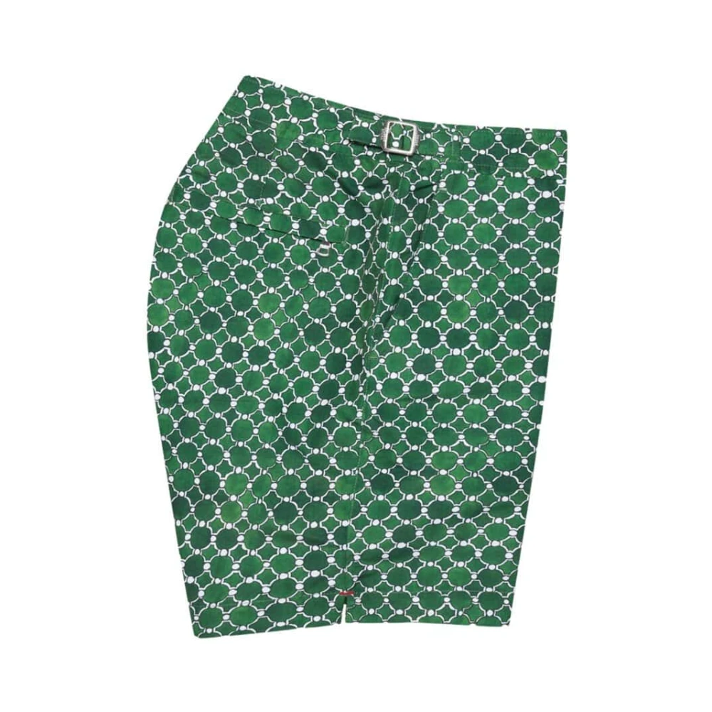 Orlebar Brown Kustgroene Geo Tegel Zwemshorts Green Heren