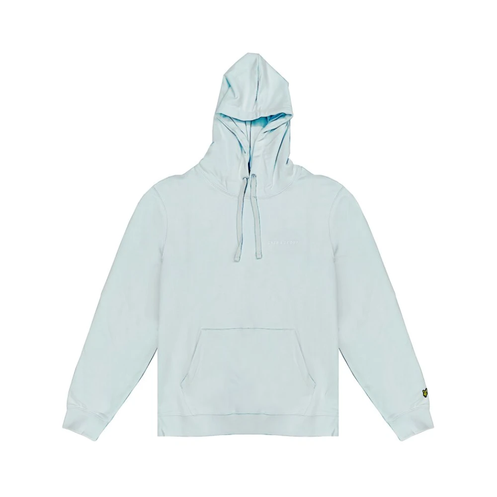 Lyle & Scott Geborduurde hoodie met trekkoord Blue Heren