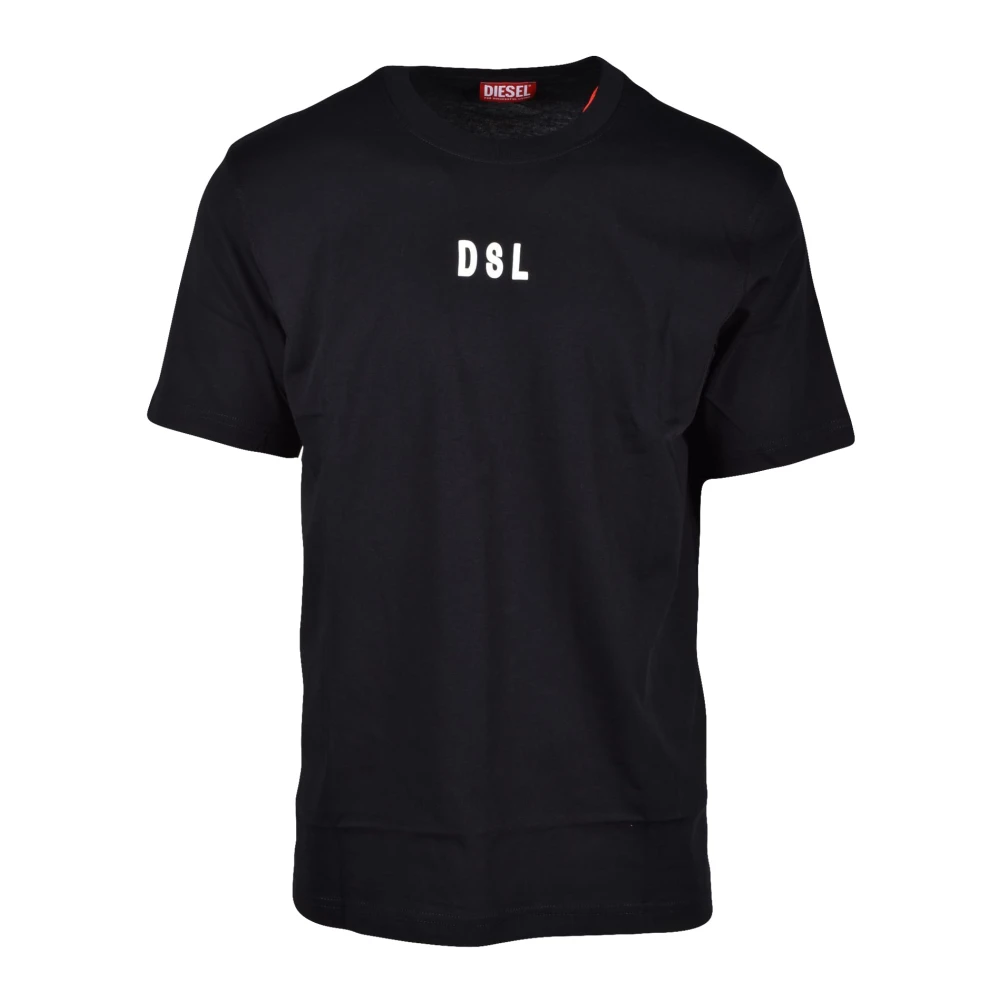 Diesel Katoenen T-shirt Black Heren